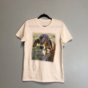 Cow Graphic Tee Shirt